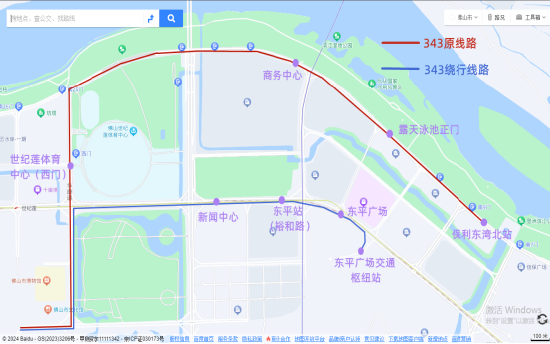 343路线绕行走向图