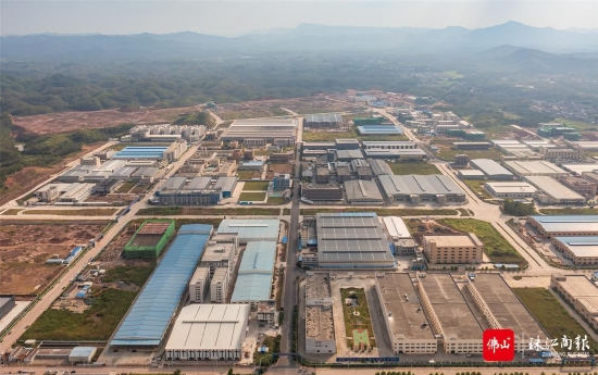 航拍肇庆市怀集县广佛肇(怀集)经济合作区现代工业产业园区。