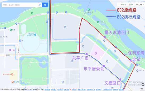 802路线绕行走向图