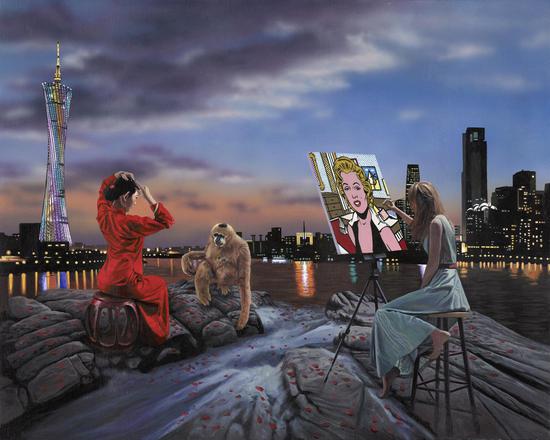 他们组合 《小蛮腰》100x80