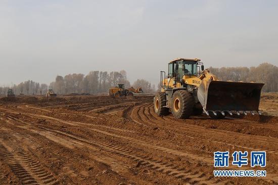 临泽县高标准农田建设场景。 受访者供图