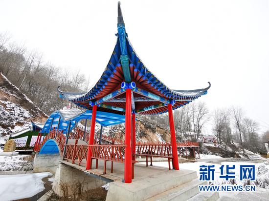 雪后桦林村。新华网发(党国飞 摄)