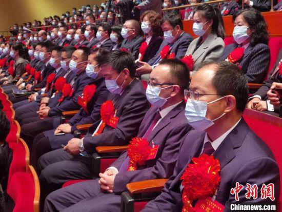 图为甘肃省抗击新冠肺炎疫情表彰大会现场。 崔琳 摄