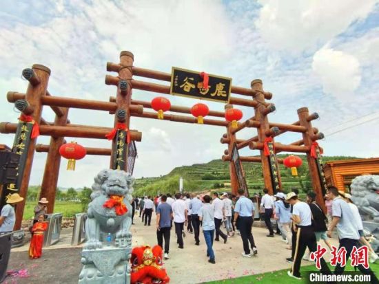 图为渭水文化旅游节当日开园的鹿鸣谷景区。 张婧 摄