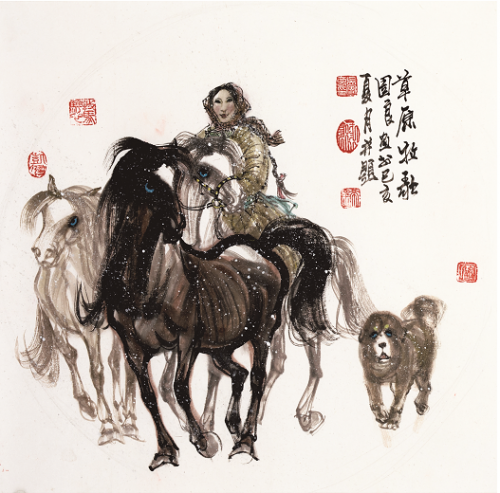吴团良《草原牧歌》