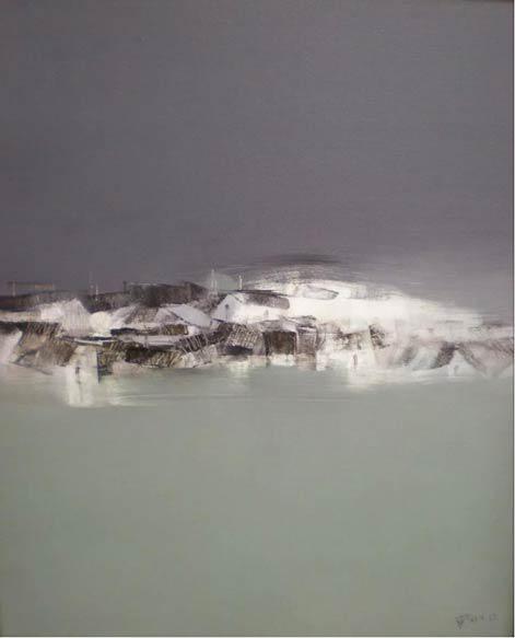 杨老师作品《橘子洲意象》80×70cm 布面油画