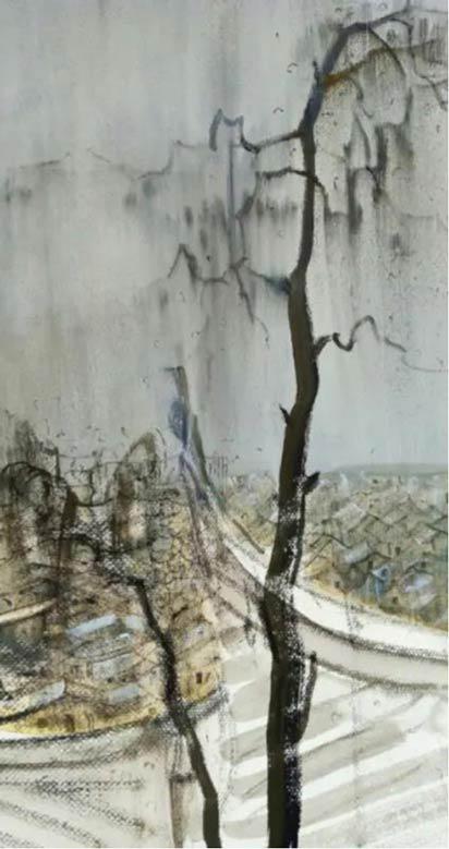 Looking out at Tianxin Pavilion 70x90cm 2019