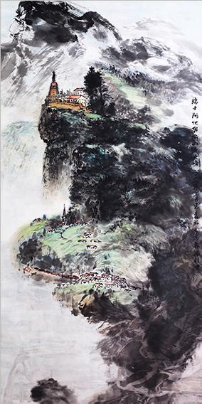梁桂才作品 《瑞士阿尔卑斯山少女峰》