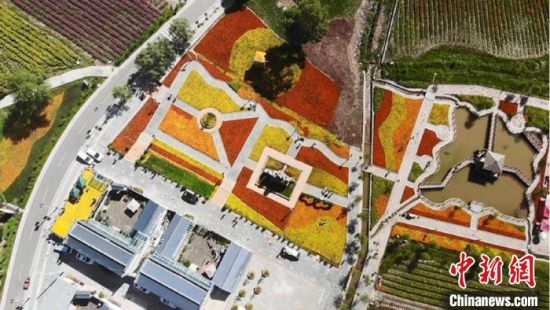 近年来,甘肃大力发展乡村振兴。图为2019年8月上旬,甘肃临潭八角镇乡村旅游一处风景。 高展 摄