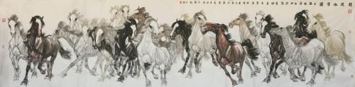 吴团良《群雄傲雪图》
