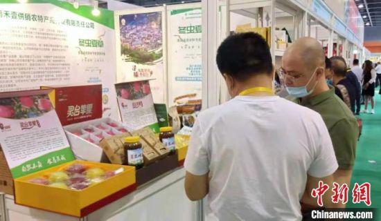 日前,在2021广州国际农产品博览会上,甘肃平凉市灵台县的“致富果”惊艳亮相羊城,并获得金奖。灵台融媒体中心供图