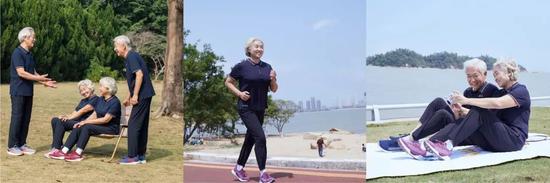 老人们穿上足力健老人鞋 更显年轻时尚有活力