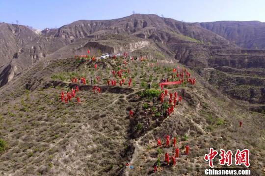 随着采油二厂在庆城县马岭镇启动“马岭碳汇林”建设,长庆油田规划用20年左右的时间在庆阳市建设100万亩碳汇林。 李忠斌 摄