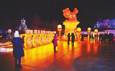 “中国梦”主题花灯。