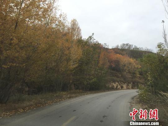 资料图。图为甘肃的自然村道路。 侯志雄 摄