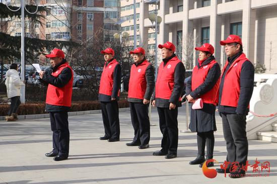 甘肃省委宣传部志愿服务队成立仪式现场