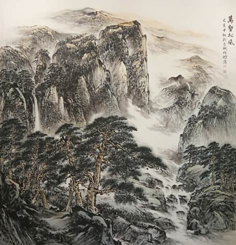 《万壑松云》320cm×290cm 2019年