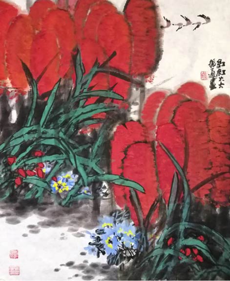 《鸿运连绵》46cm×68cm