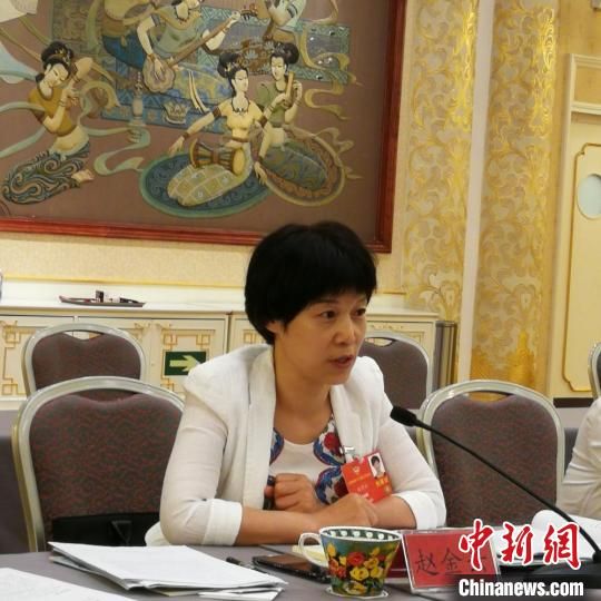 图为全国两会期间,全国政协委员、九三学社甘肃省委主委赵金云对黄河问题进行建言。受访者供图 受访者供图