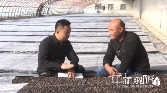 图为尚建明指导种植户进行育苗管理。王玥