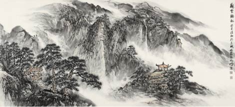 《观云听松》178cm×86cm 2013年