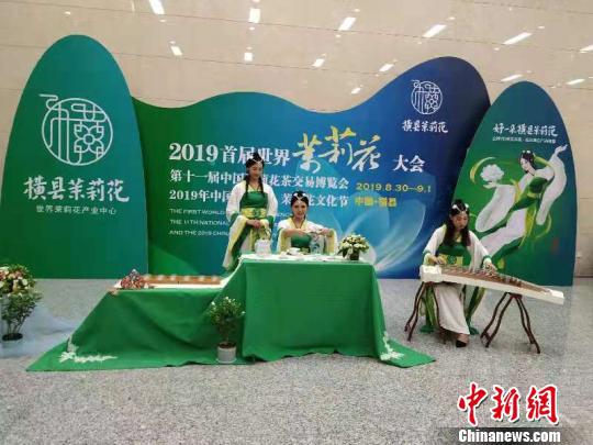 图为茉莉花文化展示 唐小琪 摄