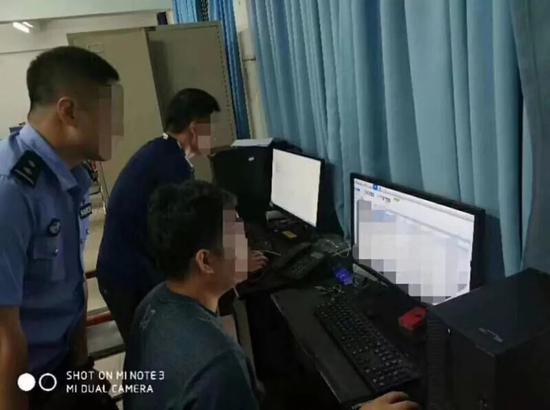 (民警走访现场和调查监控画面)