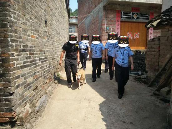 ▲警犬中队协同作战