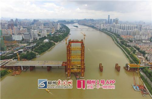 2017年6月9日,建设中的白沙大桥