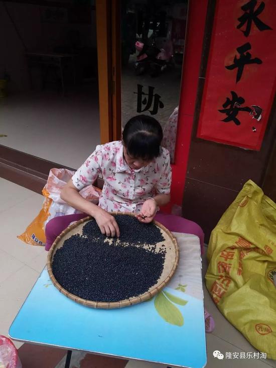 图为帮助高峰销售黑豆