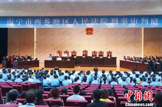 图为案件庭审现场 桂法宣 摄