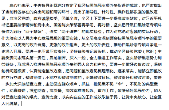 中央督导组进驻广西十日 来看扫黑除恶成效如