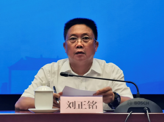 柳州市委宣传部副部长、市新闻出版局局长刘正铭在新闻发布会上回答提问