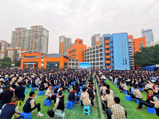 南宁市青秀区滨湖学区2020年“科艺节”活动现场。