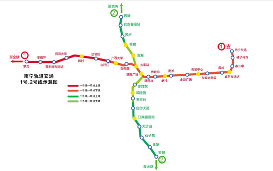 南宁地铁2号线14个盾构区间隧道实现贯通