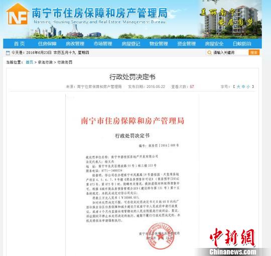 碧桂园南宁项目造假卖房进账数亿 仅被罚三万