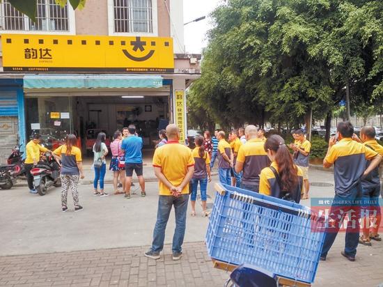 南宁韵达快递20家网点拒绝送件致5万个包裹延