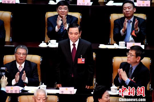 图为李克当选广西人大常委会副主任。 胡雁 摄
