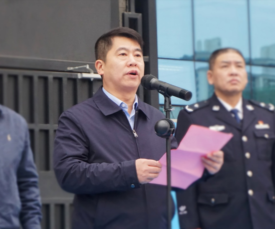 共青团广西区委副书记李晓勇讲话 叶林林/摄