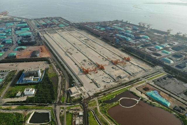 广西首个大型自动化散货装卸堆场交工验收