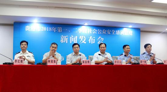 贵港市召开2018年第一、二季度群众安全感和