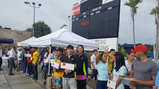 广西小将张淑婷2018年蹼泳世界杯(美国站)摘金