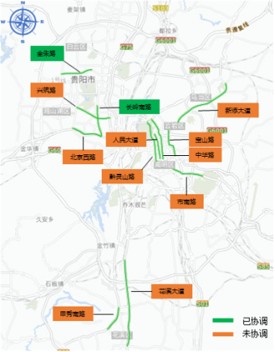“四横八纵”绿波走廊规划图