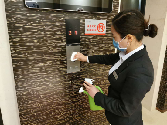 电梯定点消毒