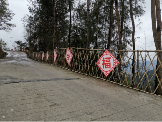 胜利村通往村委会的硬化路