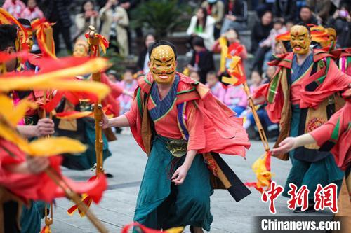 贵州务川举行仡佬族祭天朝祖大典 瞿宏伦 摄
