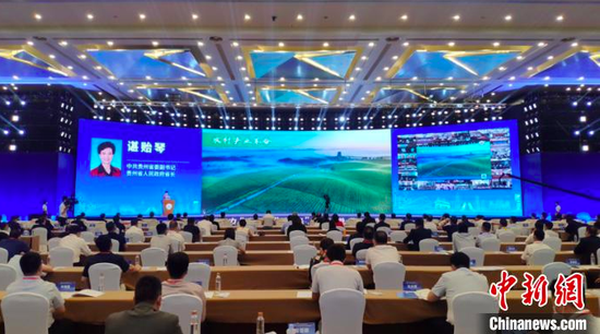 图为2020全国工商联主席高端峰会暨全国优强民营企业助推贵州发展大会现场。宁南 摄