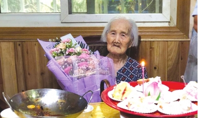 7月28日,张开益补过117岁的生日。