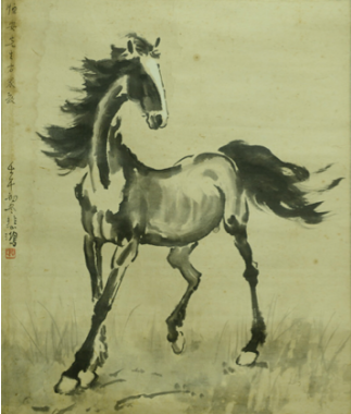 徐悲鸿:《骏马》(展出的部分作品)