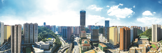 花果园项目改造后,现代化立体交通通达四方(摄于2019年9月26日)
